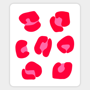 Large, Pink and Red, Leopard Spots Pack Magnet